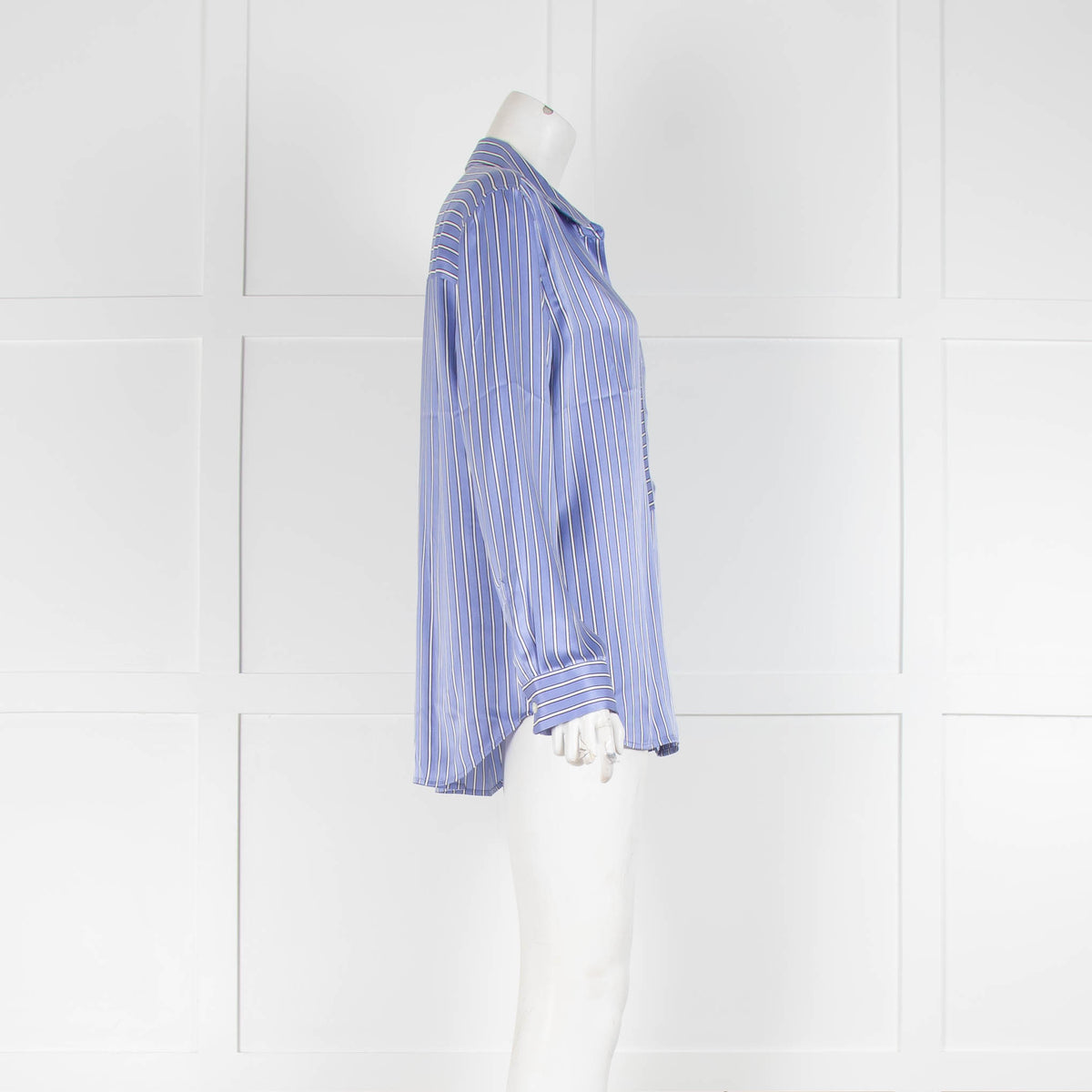 Rails Blue 100%  Silk Pinstripe