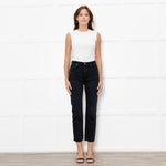 Citizens of Humanity Washed Black 'Daphne' Crop Jeans