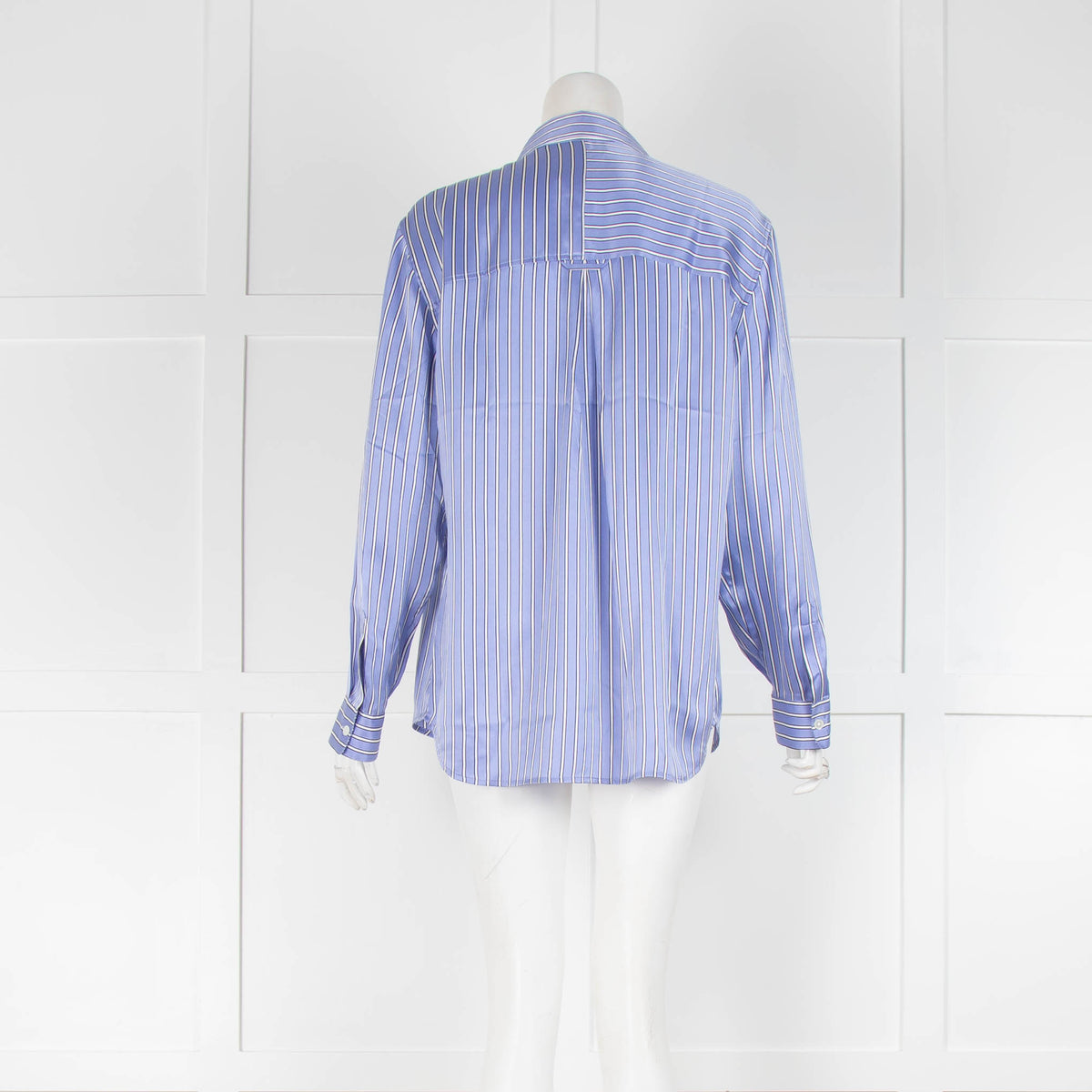 Rails Blue 100%  Silk Pinstripe