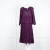 Iris Purple Silver Tiered Skirt