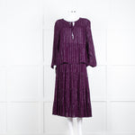 Iris Purple Silver Tiered Skirt