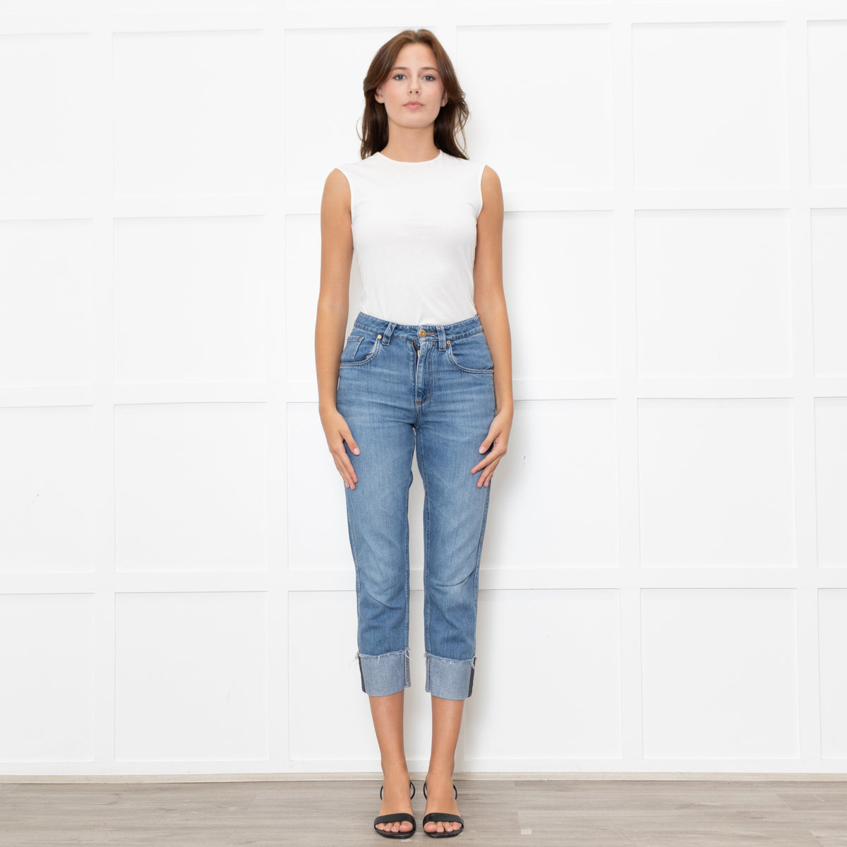 Brunello Cucinelli Blue Denim Turn Up Jeans