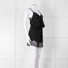 Zadig & Voltaire Black Lace Trim Silk Playsuit