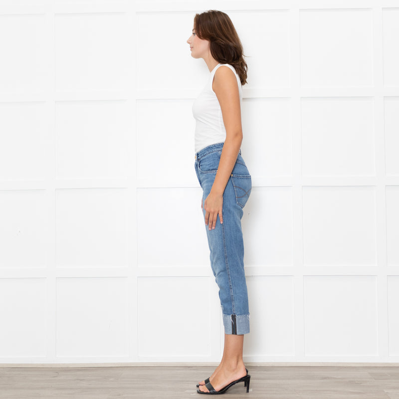 Brunello Cucinelli Blue Denim Turn Up Jeans