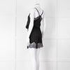 Zadig & Voltaire Black Lace Trim Silk Playsuit