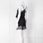 Zadig & Voltaire Black Lace Trim Silk Playsuit