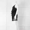Zadig & Voltaire Black Lace Trim Silk Playsuit