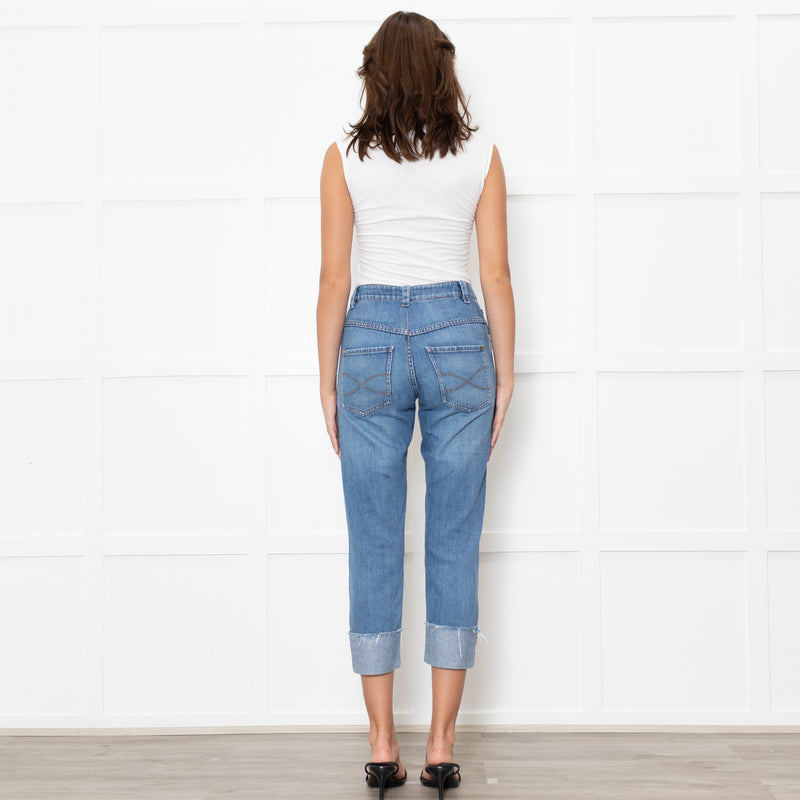 Brunello Cucinelli Blue Denim Turn Up Jeans