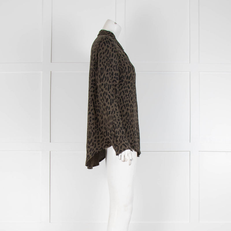 Rails Khaki Animal Print Shirt