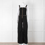 Alice McCall Black Gold Zip Wide Stretch Denim Dungarees