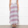 Sezane Pink And Silver Abstract Pleat Skirt