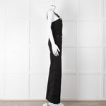 Alice McCall Black Gold Zip Wide Stretch Denim Dungarees
