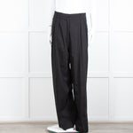 Rohe Black Linen Blend High Waisted Trousers