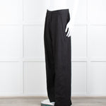 Rohe Black Linen Blend High Waisted Trousers