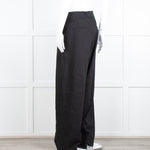 Rohe Black Linen Blend High Waisted Trousers