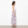 Sezane Pink And Silver Abstract Pleat Skirt