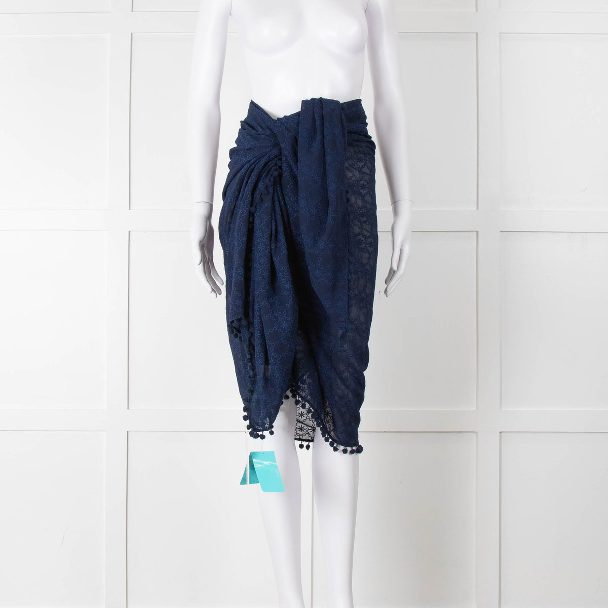 Melissa Odabash Blue Embroidered  Pareo