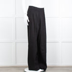 Rohe Black Linen Blend High Waisted Trousers