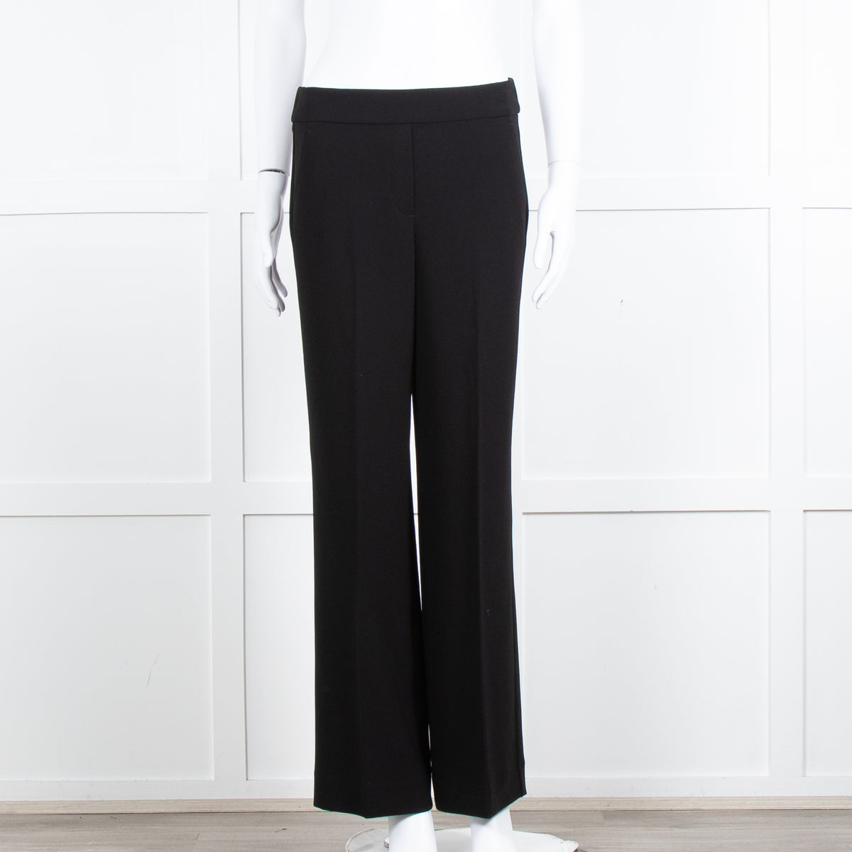 Theory Black Straight Leg Trousers