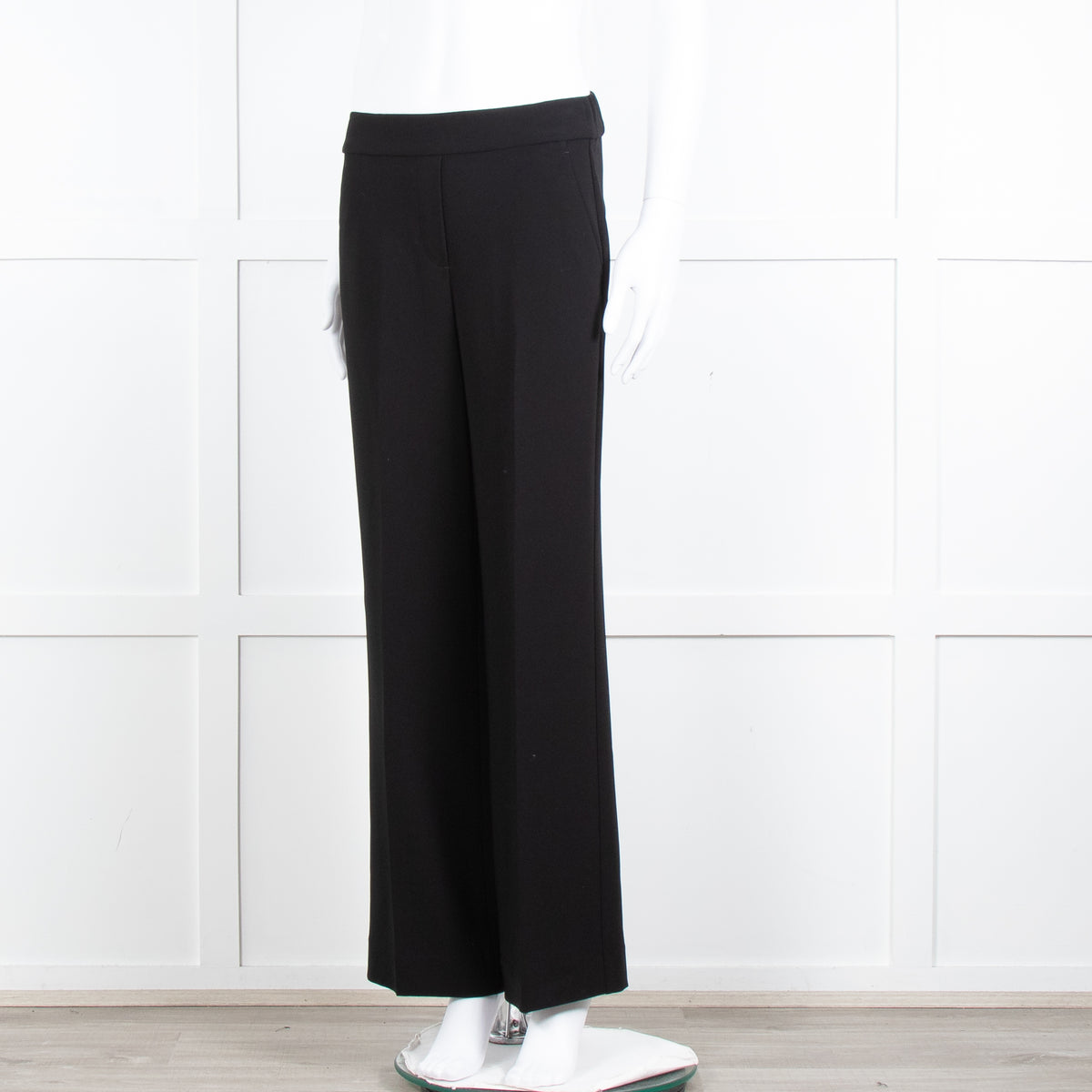 Theory Black Straight Leg Trousers
