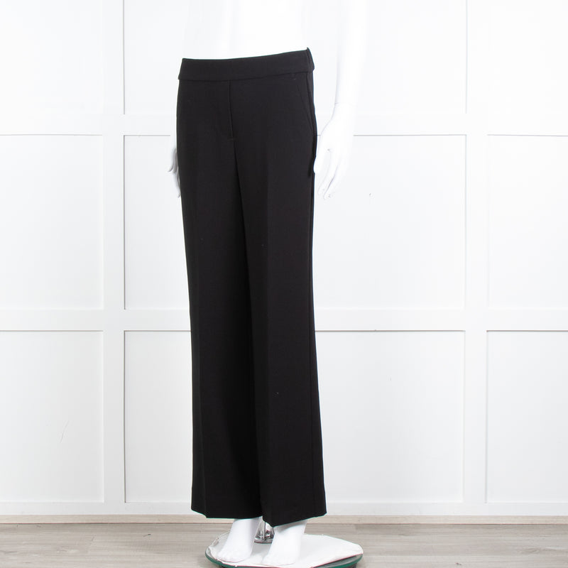 Theory Black Straight Leg Trousers