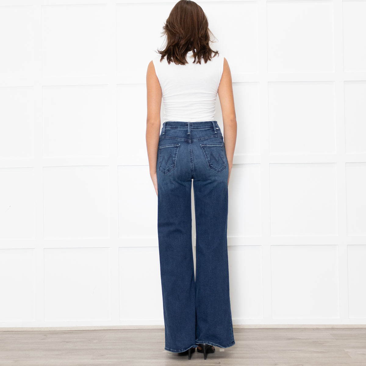 Mother The Hustler Roller Sneak Dark Denim Jean