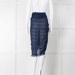Melissa Odabash Blue Embroidered  Pareo