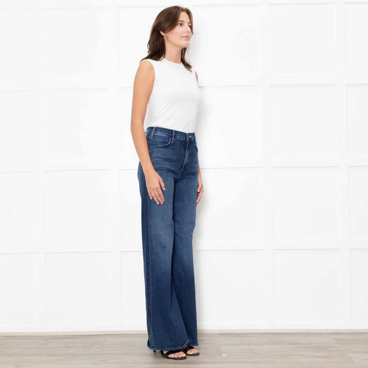 Mother The Hustler Roller Sneak Dark Denim Jean