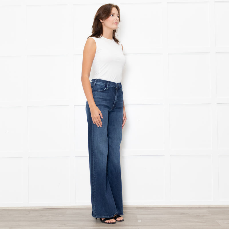 Mother The Hustler Roller Sneak Dark Denim Jean