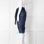 Melissa Odabash Blue Embroidered  Pareo