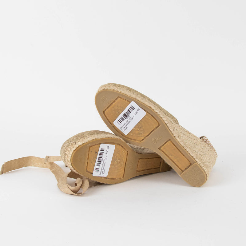 Castaner Linen Gold Lurex Espadrilles