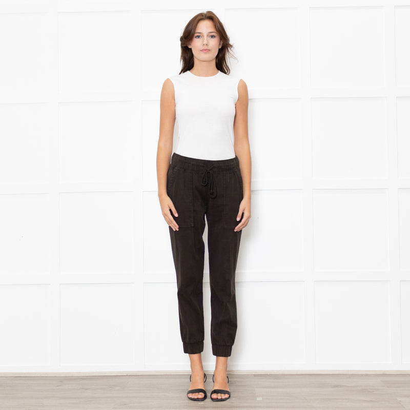 Bella Dahl Brown Drawstring Cargo Trouser