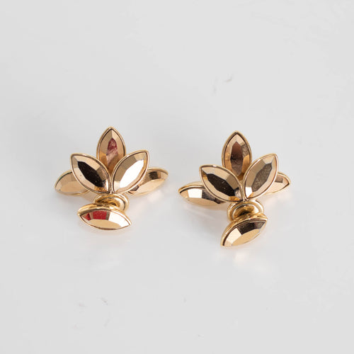 Dior Gold Petal Earrings