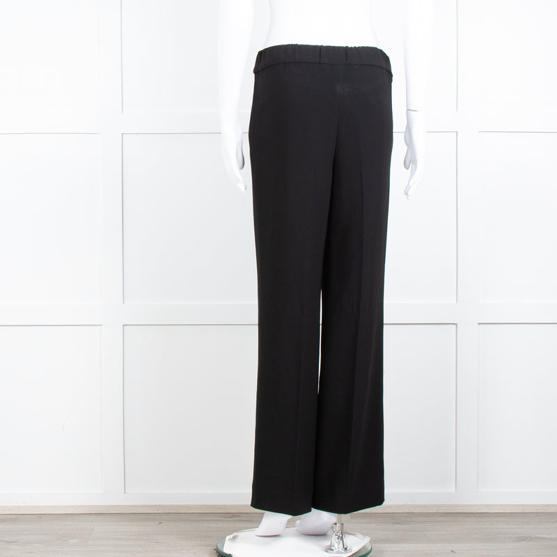 Theory Black Straight Leg Trousers