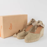 Castaner Linen Gold Lurex Espadrilles