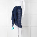 Melissa Odabash Blue Embroidered  Pareo