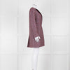 Helen Berman Red, Blue and White Boucle Long Line Jacket