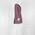 Helen Berman Red, Blue and White Boucle Long Line Jacket