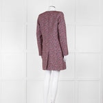 Helen Berman Red, Blue and White Boucle Long Line Jacket