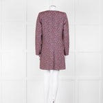 Helen Berman Red, Blue and White Boucle Long Line Jacket