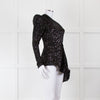Rebecca Vallance Black Sequin One Shoulder Top