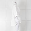Max Mara White Cotton Draw String Detail Oversized Shirt
