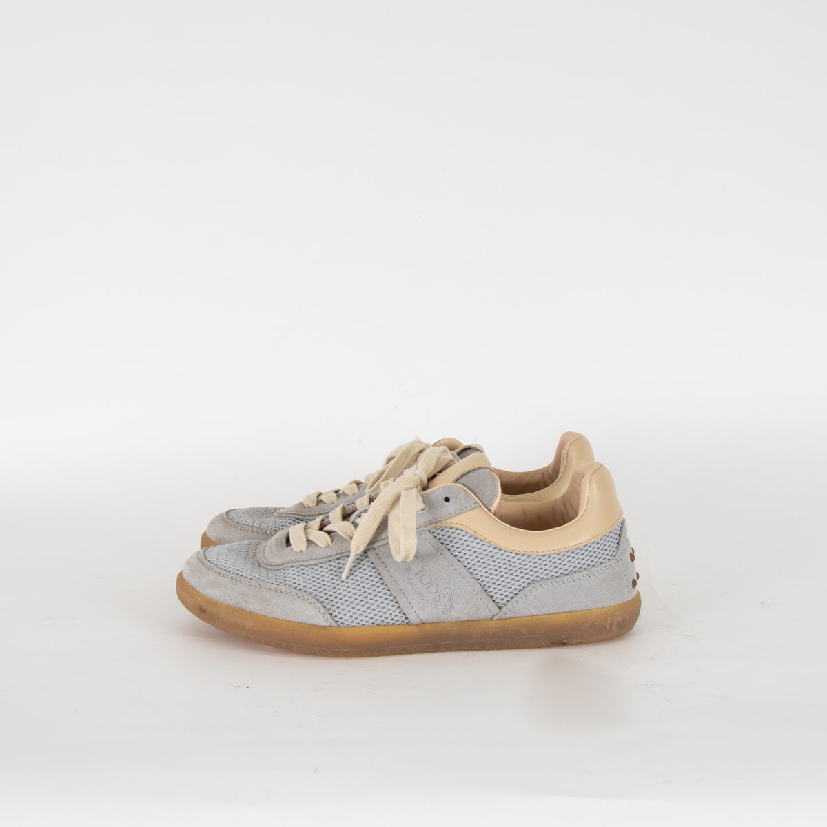 Tod's Dusty Blue Suede Tabs Trainers