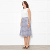 Olivia Rubin Black and White Sequin Leopard Midi Skirt