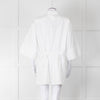 Max Mara White Cotton Draw String Detail Oversized Shirt
