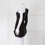 Rebecca Vallance Black Sequin One Shoulder Top
