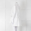 Max Mara White Cotton Draw String Detail Oversized Shirt