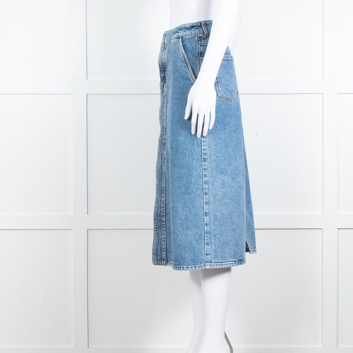 Stella McCartney Blue Denim Midi Skirt