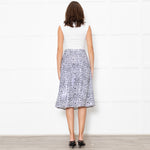 Olivia Rubin Black and White Sequin Leopard Midi Skirt