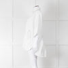 Max Mara White Cotton Draw String Detail Oversized Shirt